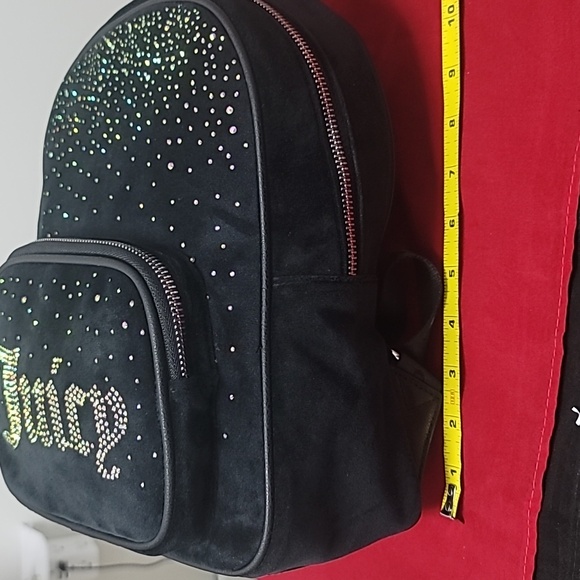 Glamorous Juicy Couture Black Rhinestone Backpack - New Without Tags - Picture 9 of 12